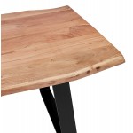 Table à manger en bois massif d'acacia LANA (100x300 cm) (finition naturel)
