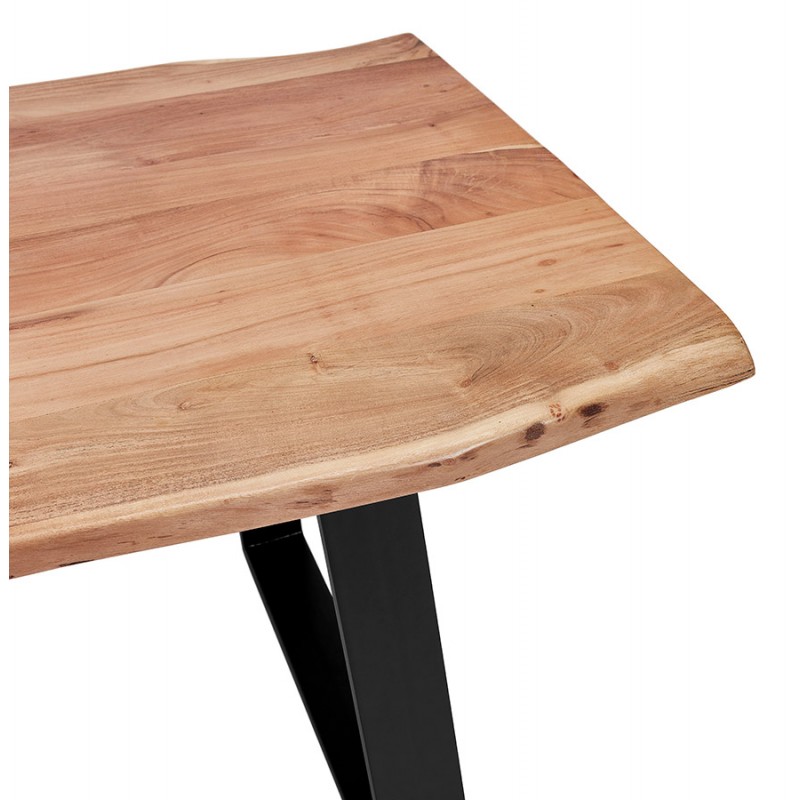 Table à manger en bois massif d'acacia LANA (100x300 cm) (finition naturel) - image 60529