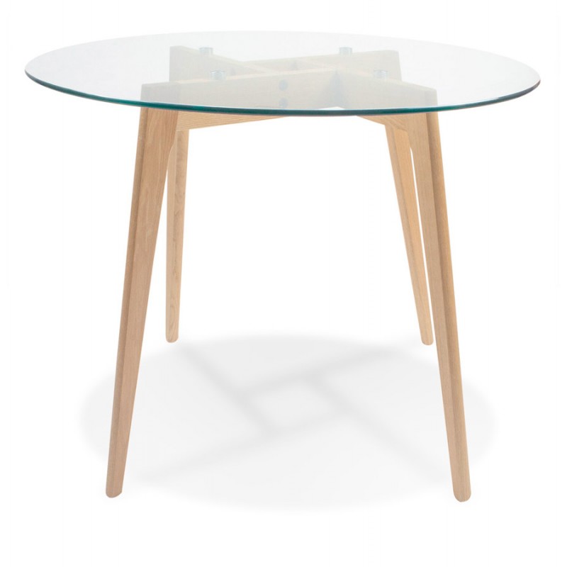 Round glass dining table JALAN (Ø 100 cm) (transparent) - image 60536