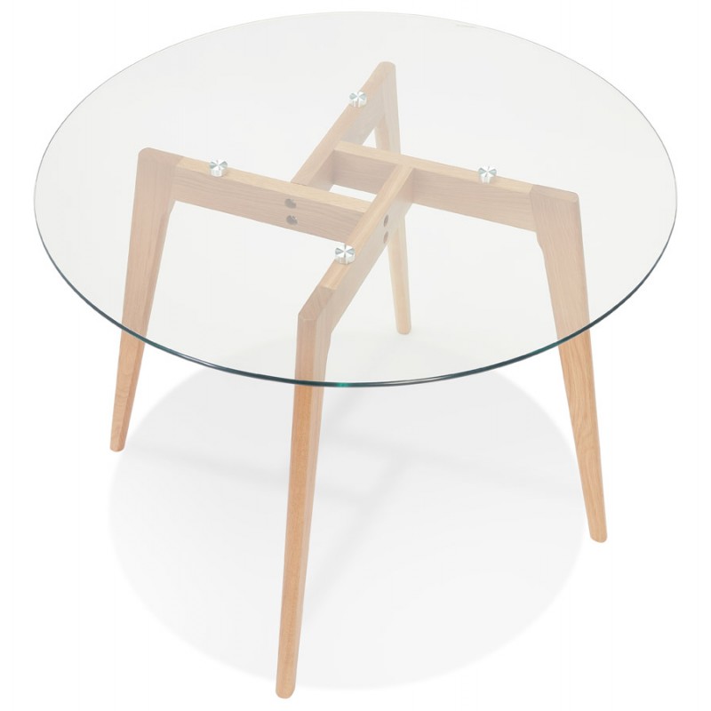 Table à manger ronde en verre JALAN (Ø 100 cm) (transparent) - image 60539