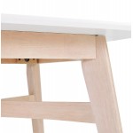 Table de repas design carré en bois MARTIAL (80x80 cm) (blanc)