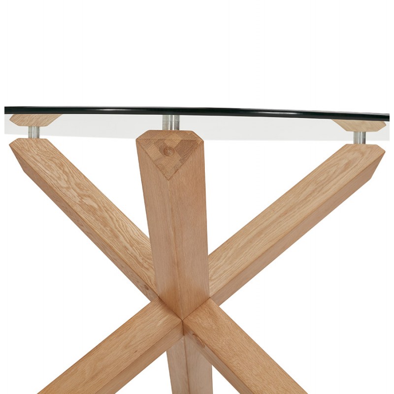 Table de repas design ronde en verre POLO (Ø 130 cm) (transparent) - image 60634
