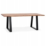 Tavolo da pranzo in legno massello di acacia LANA (95x200 cm) (finitura naturale)