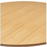 Coffee table design round foot white (Ø 90) MARTHA (natural)