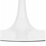 Table basse design ronde pied blanc (Ø 90) MARTHA (naturel)
