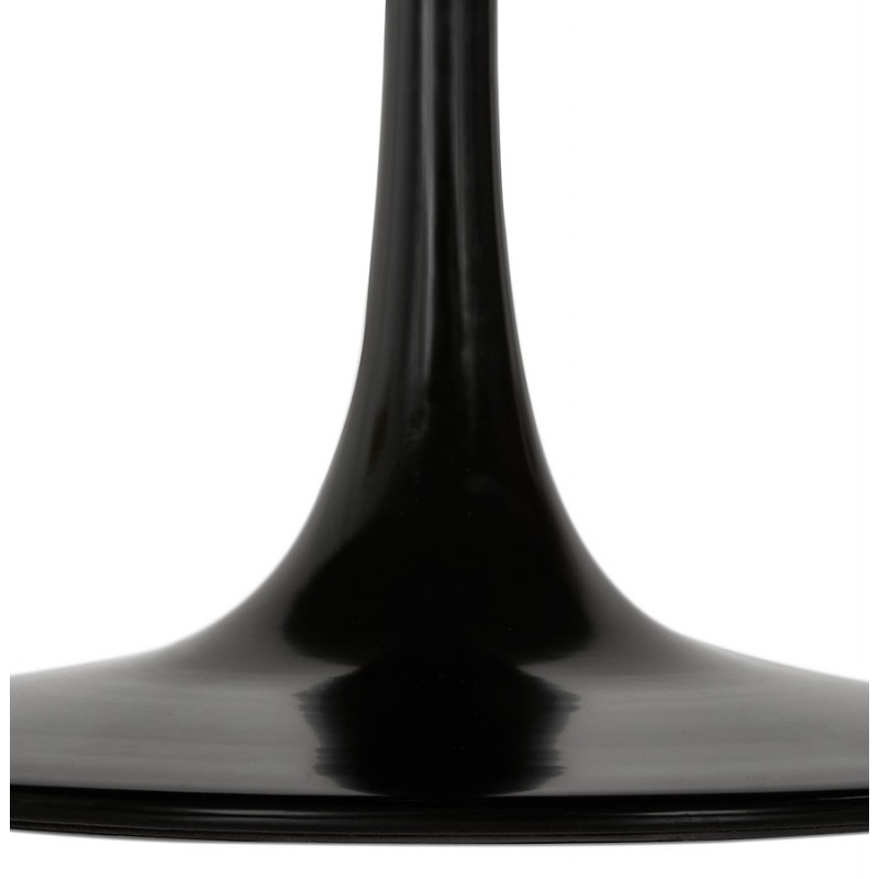Coffee table design round foot black (Ø 90) MARTHA (walnut) - image 60736
