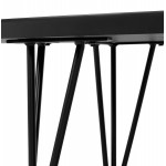Ovaler Design-Couchtisch aus Holz und Metall CHALON (schwarz)