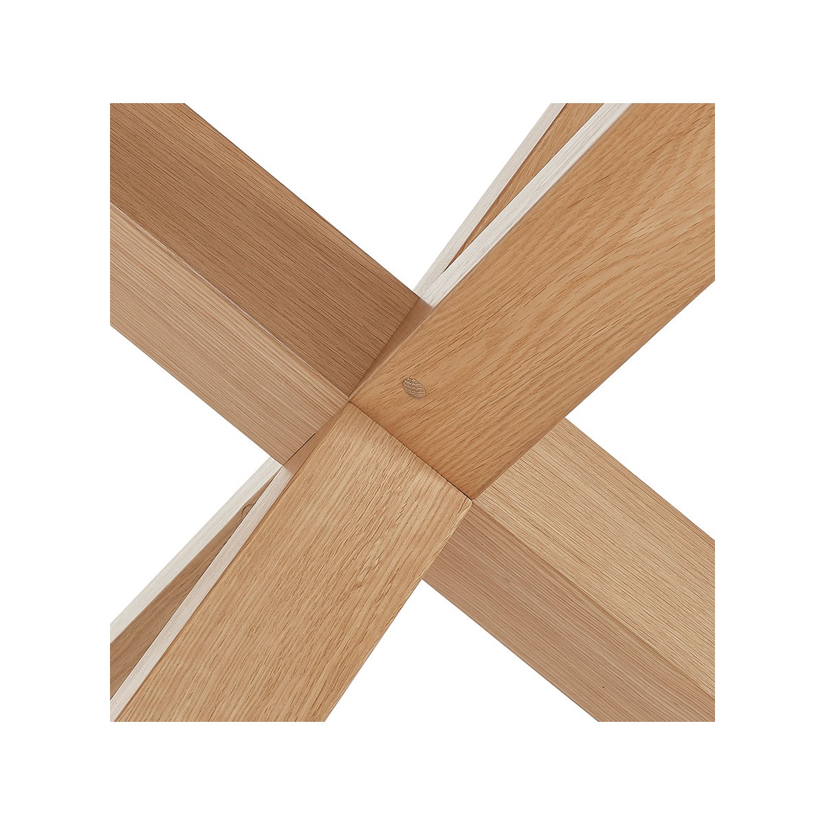Tavolino rotondo di design in legno NICOLE (Ø 80 cm) (bianco opaco lucido)  - Tabelle