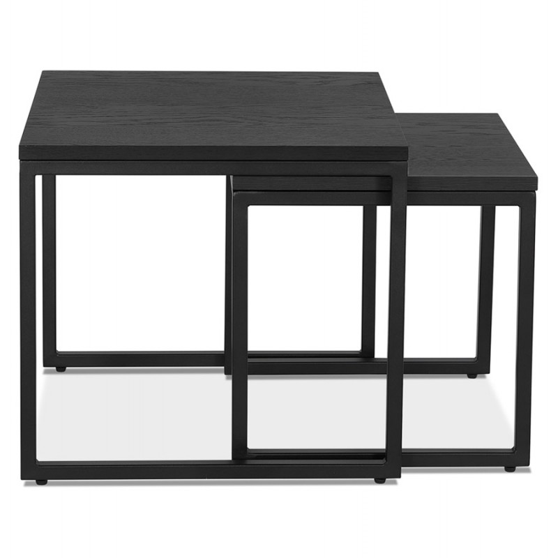 Tables gigognes en bois et métal noir PRESCILLIA (noir) - image 60779