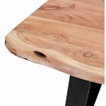 Table de salon en bois massif d'acacia LANA (115x65 cm) (naturel)