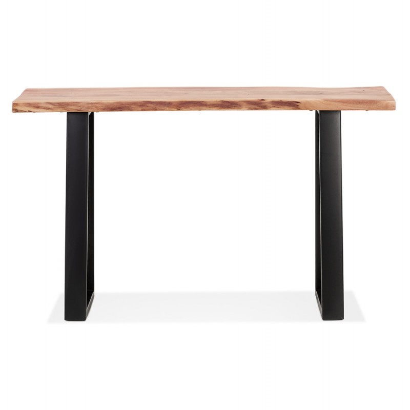 Design console in solid acacia wood and black metal LANA (45x130 cm) (natural) - image 60822