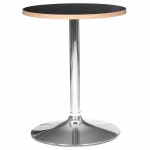 Round design table foot chromed metal MAYA (Ø 60 cm) (black)