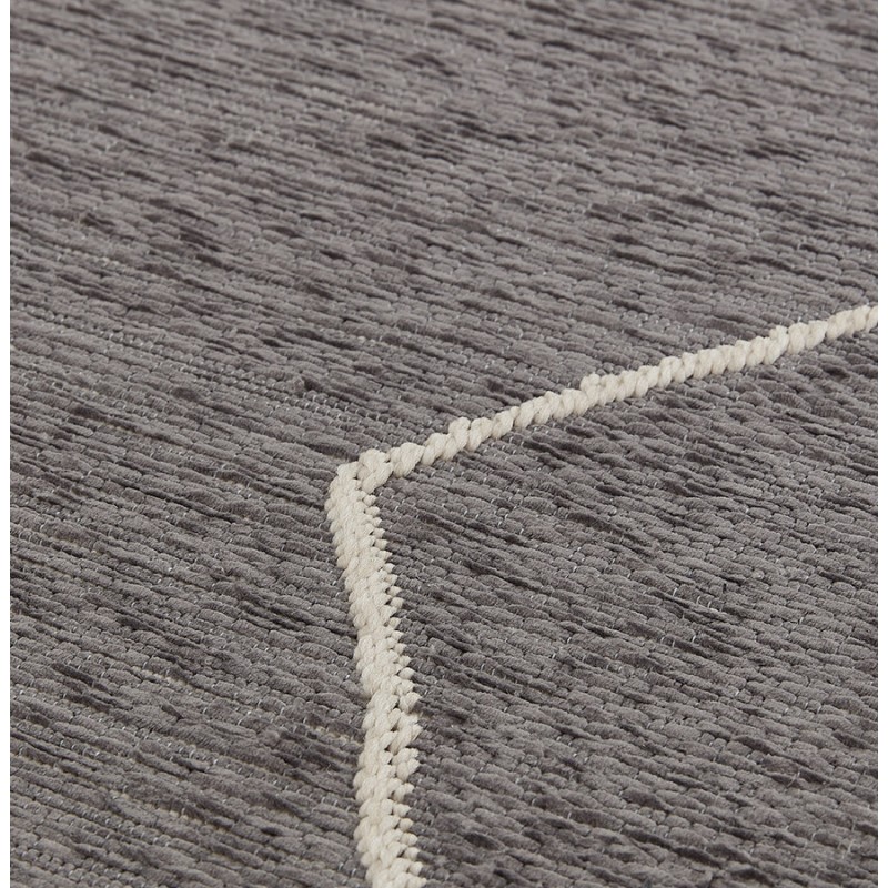 Rectangular design carpet in polypropylene YVAN (200x290 cm) (dark grey) - image 60878