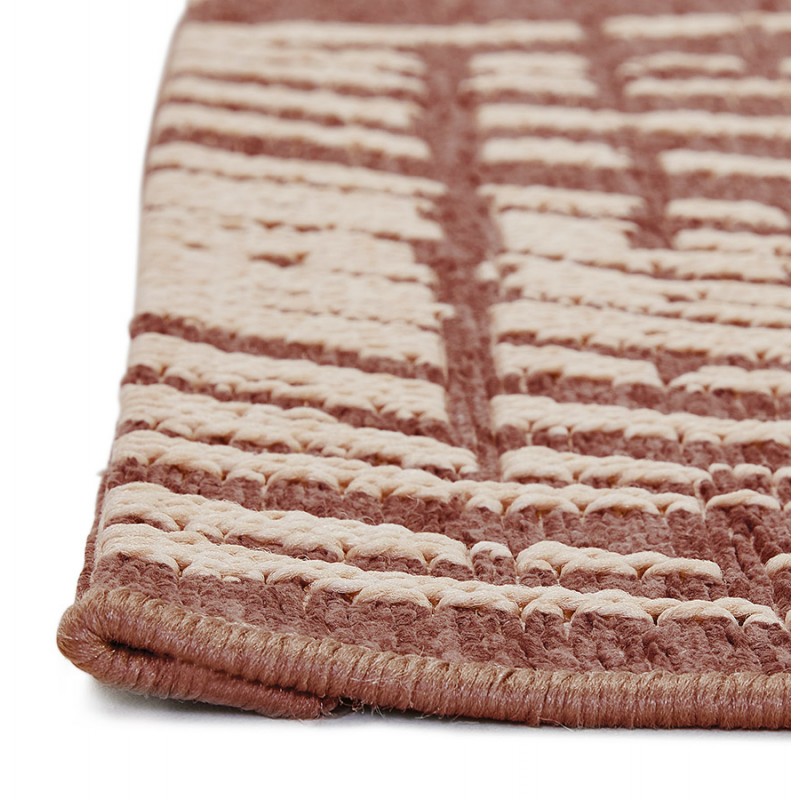 Rectangular design carpet in polypropylene JOUBA (200x290 cm) (brown) - image 60891