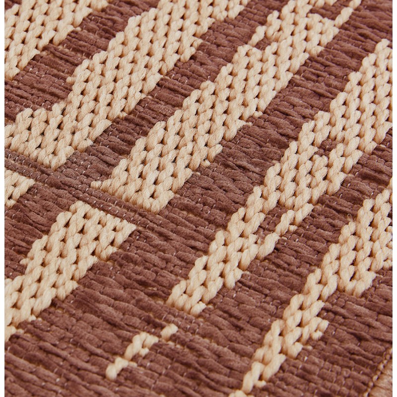 Rectangular design carpet in polypropylene JOUBA (200x290 cm) (brown) - image 60892