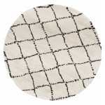 Berber round polypropylene design rug (Ø 200 cm) MAYA (beige)