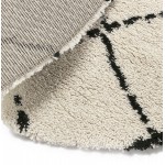 Berber round polypropylene design rug (Ø 200 cm) MAYA (beige)