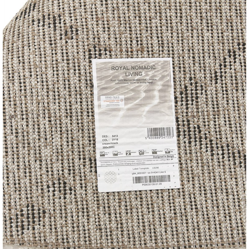 Berber round polypropylene design rug (Ø 160 cm) MAYA (beige) - image 60925