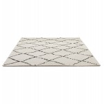 Berber rectangular design rug in polypropylene MAYA (240x330 cm) (beige)