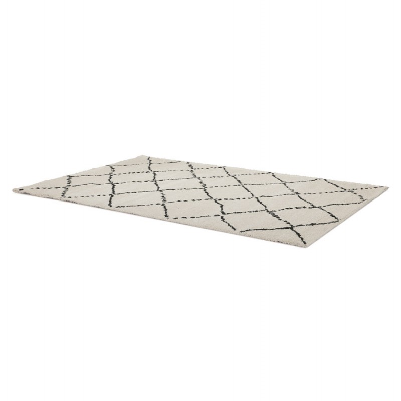 Berber rectangular design rug in polypropylene MAYA (200x290 cm) (beige) - image 60947