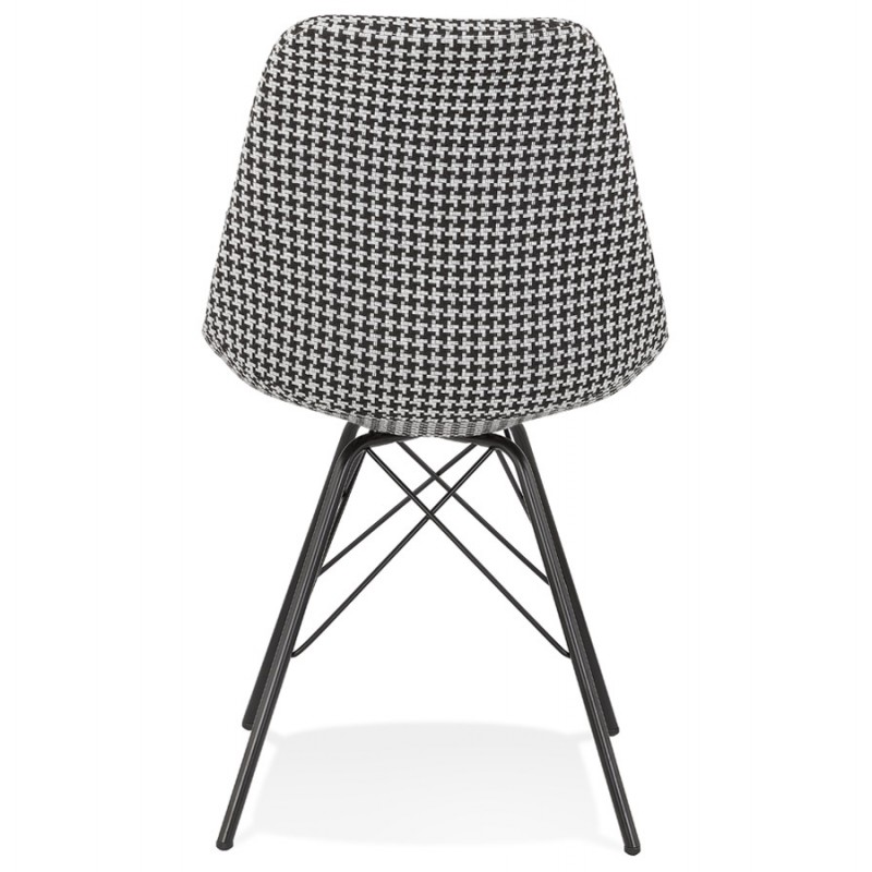 Design chair in fabric feet metal black IZZA (Houndsfoot) - image 61018