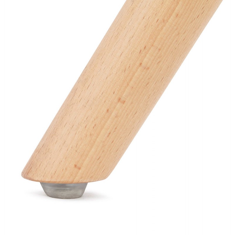Silla vintage y escandinava en pies de terciopelo madera natural ALINA (Rosa) - image 61093