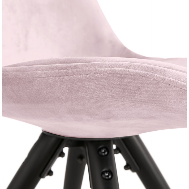Vintage- und Retro-Stuhl aus schwarzen und goldenen Samtfüßen SUZON (Pink) - image 61143