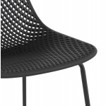 Design chair in metal Indoor-Outdoor feet metal black FOX (black)