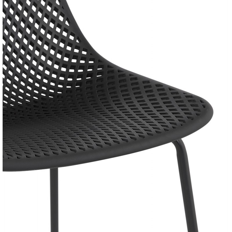 Design chair in metal Indoor-Outdoor feet metal black FOX (black) - image 61186
