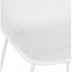 Design-Stuhl aus Metall Indoor-Outdoor-Füße Metall weiß FOX (weiß)