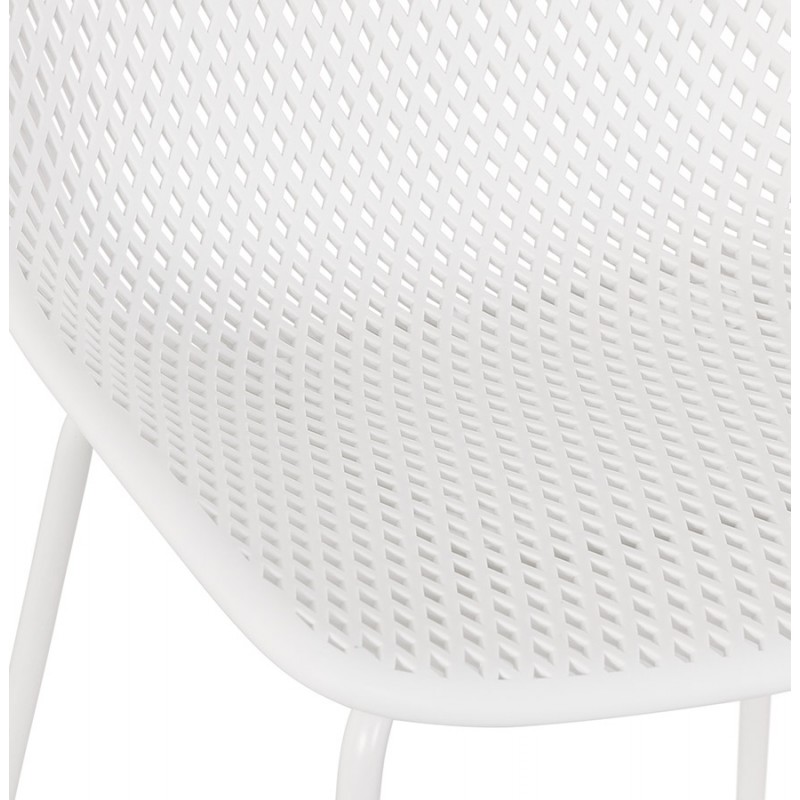 Chaise design en métal Intérieur-Extérieur pieds métal blanc FOX (blanc) - image 61199