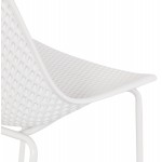 Chaise design en métal Intérieur-Extérieur pieds métal blanc FOX (blanc)
