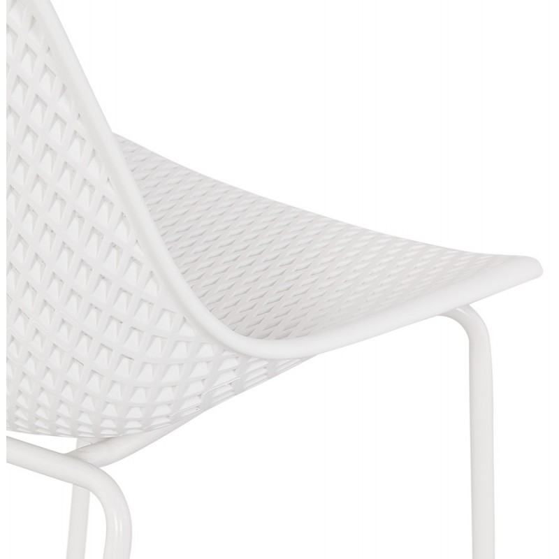 Design-Stuhl aus Metall Indoor-Outdoor-Füße Metall weiß FOX (weiß) - image 61200