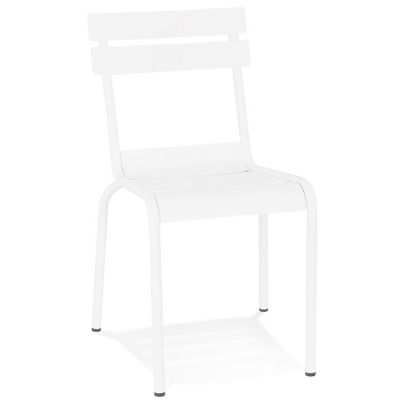 Retro and vintage stackable metal chair NAIS (white) - image 61239