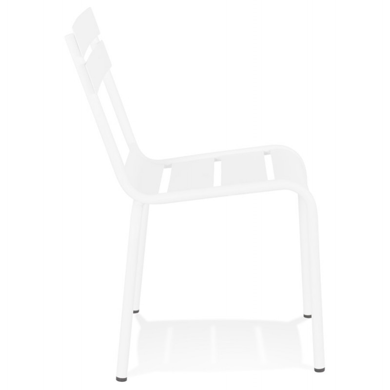 Retro and vintage stackable metal chair NAIS (white) - image 61241