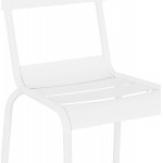 Stapelbarer Retro- und Vintage-Metallstuhl NAIS (weiß)