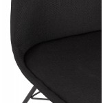 Stuhl im Industriestil aus Stoff und schwarzen Beinen DANA (schwarz)