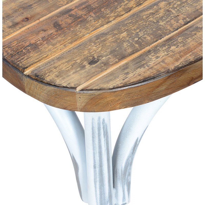 Chaise de cuisine en bois effet vieilli RANCH (naturel) - image 61360
