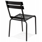 Chaise en métal rétro et vintage empilable NAIS (noir)
