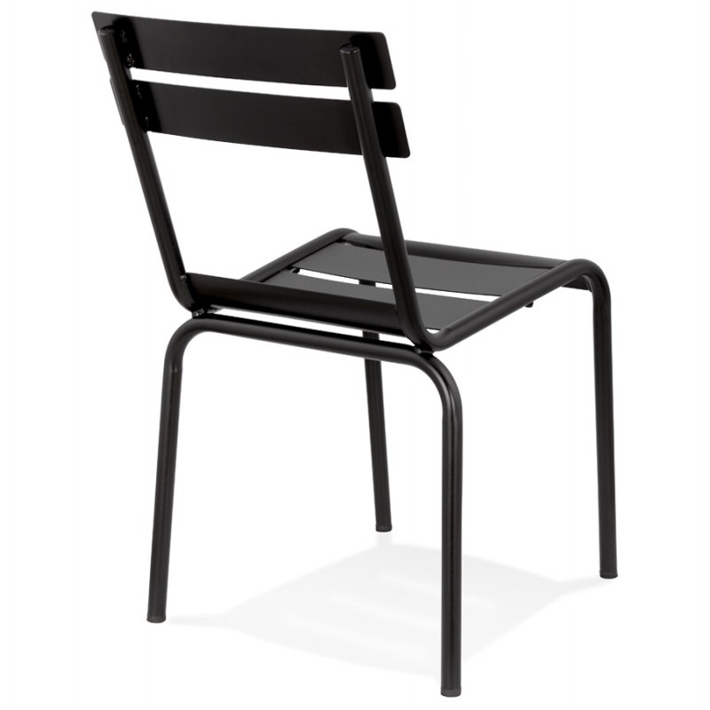 Retro and vintage stackable metal chair NAIS (black) - image 61372