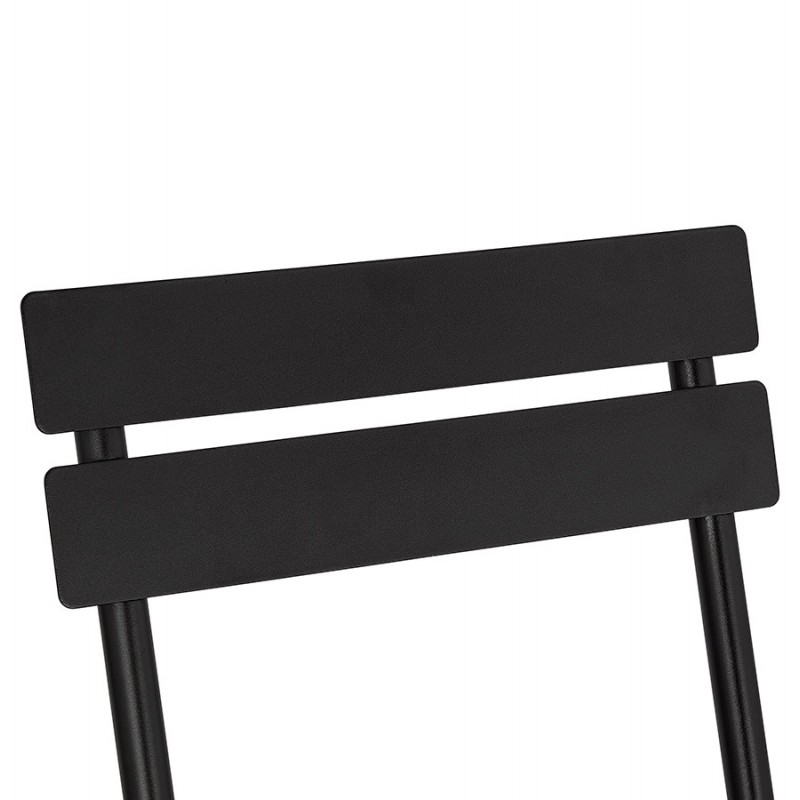 Chaise en métal rétro et vintage empilable NAIS (noir) - image 61374