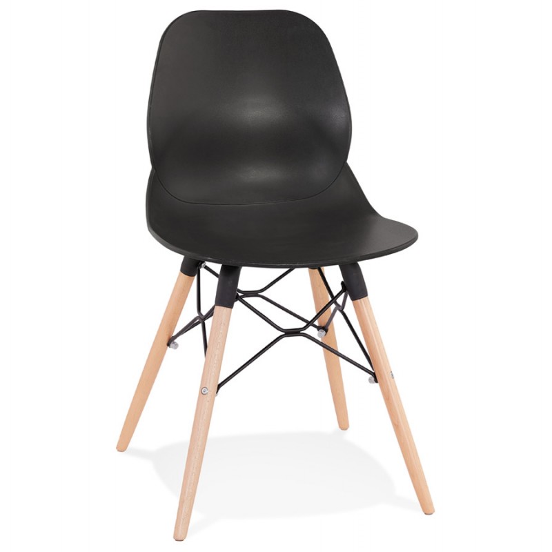 Chaise design scandinave EZRA (noir)