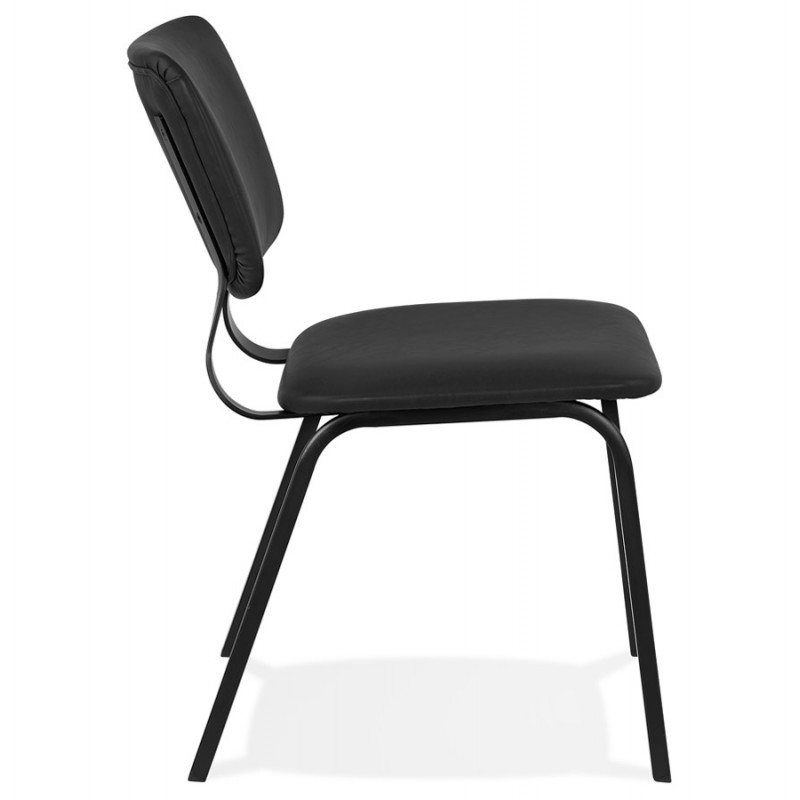 Vintage and industrial chair black feet CYPRIELLE (black) - image 61406