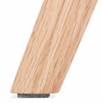 Silla de diseño en pies de tela madera natural NAYA (negro)
