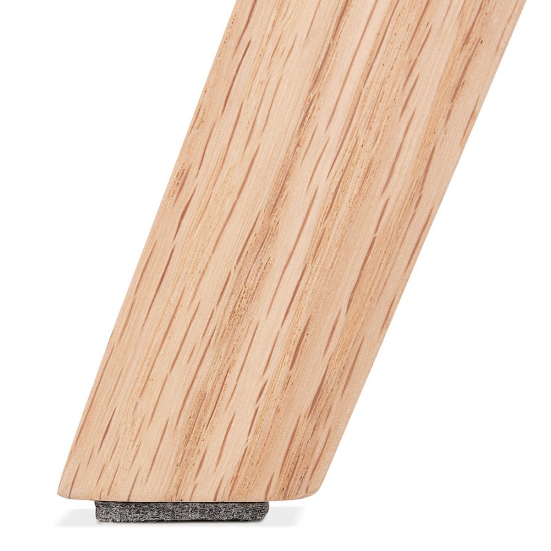 Sedia di design con piedini in tessuto legno naturale NAYA (nero) - image 61430