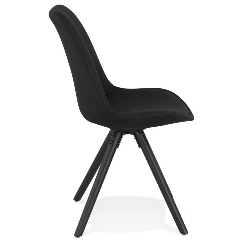 Scandinavian design chair ASHLEY in fabric feet color black (black) - image 61451