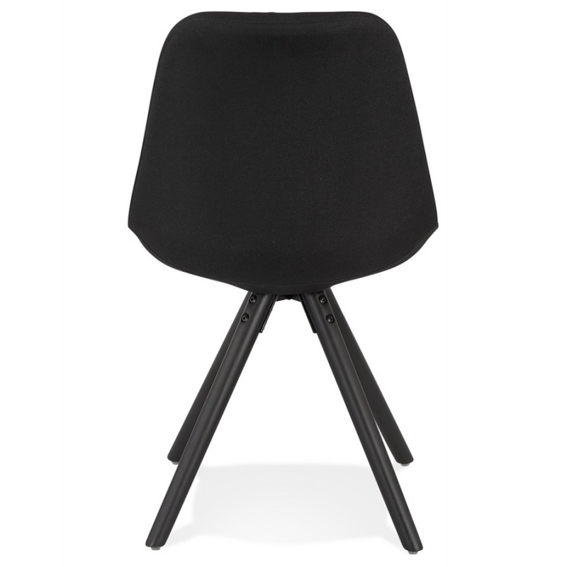 Chaise design scandinave ASHLEY en tissu pieds couleur noir (noir) - image 61453