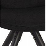Sedia di design scandinavo ASHLEY con piedini in tessuto colore nero (nero)