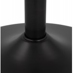 Tabouret de bar réglable rotatif et vintage en velours pied métal noir CARLO (Moutarde)
