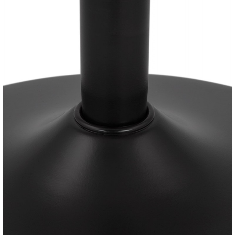 Tabouret de bar réglable rotatif et vintage en velours pied métal noir CARLO (Moutarde) - image 61554